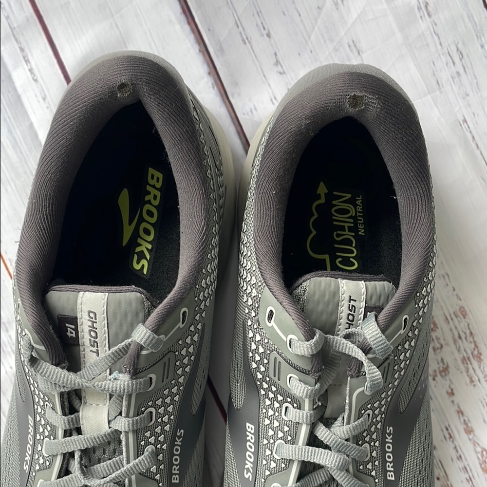 Brooks Ghost 14  Men's Gray Running Shoes 12.5 - Picture 6 of 9